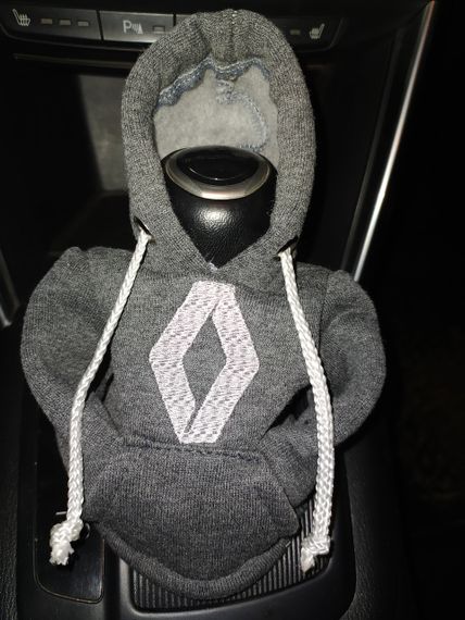 Чохол кофта Худі аксесуар на КПП  Car Hoodie рено Renault сірий подарунок автомобілісту 10070