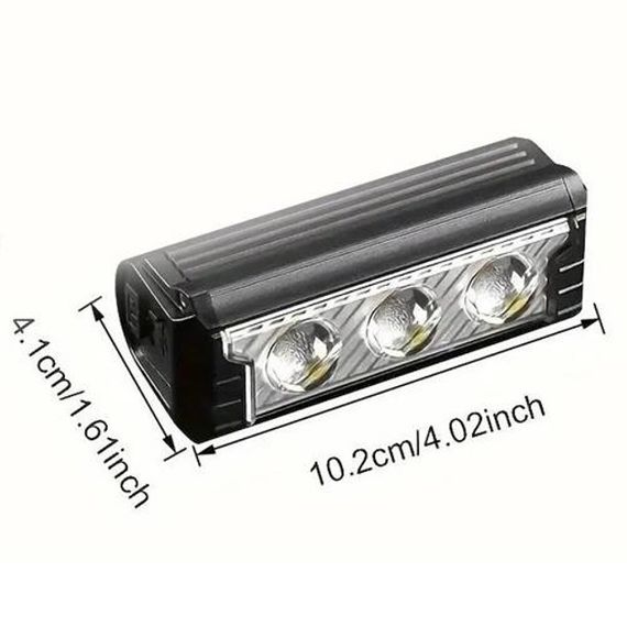 Мощные велосипедные фары FY-339B-3LED(white+yellow), Велосипедный свет на руль, Велофонарь передний PL-90 | Зображення 4