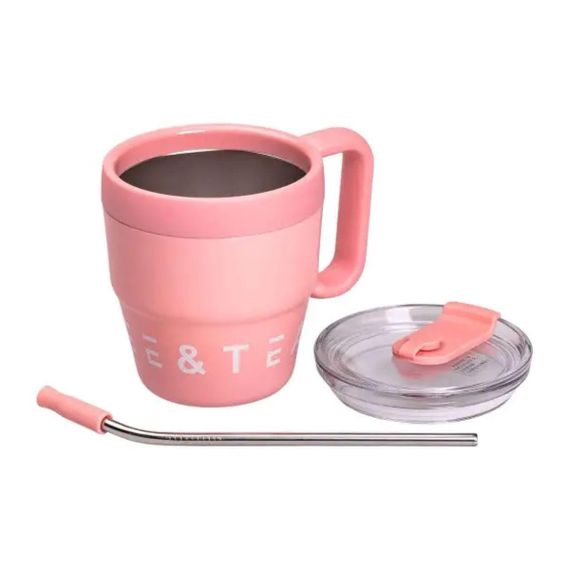 Термочашка Coffee & Tea з трубочкою рожева HP-14-23P | Зображення 3
