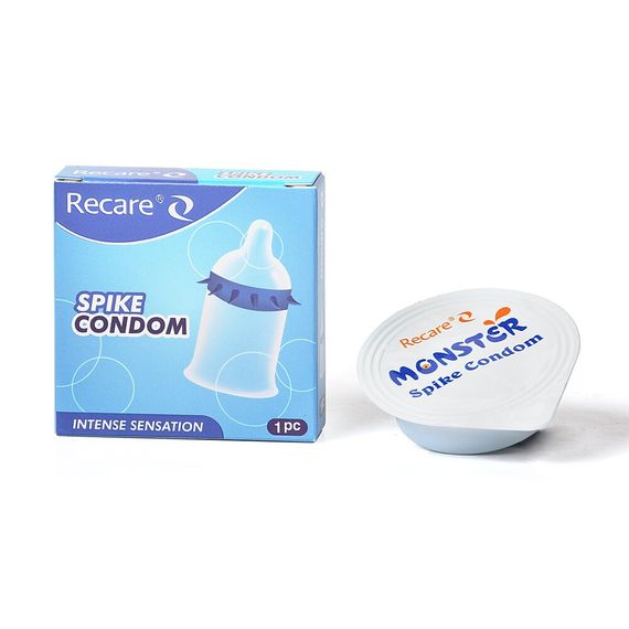 Насадка на член Recare Spike Condom Blue (презерватив з шипами) | Зображення 2