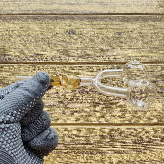 Стеклянная трубка Skull Double Oil Orange | Зображення 1