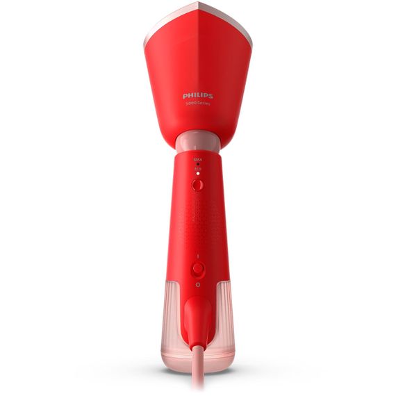 Відпарювач Philips компактний Series 5000, 1400Вт, 120мл, паровий удар -24гр, складана ручка, чохол-рукавичка, пластик, червоний (STH5020/40) | Зображення 2