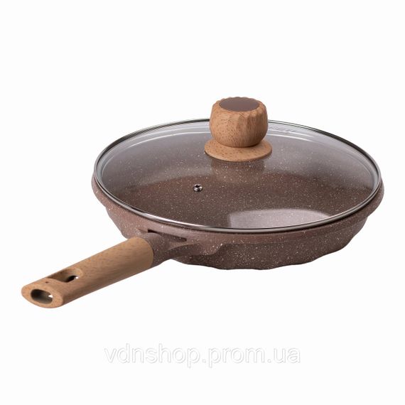 Мармурова алюмінієва сковорода з антипригарним покриттям Ø 26 см бежева MGC HP-4-424CO | Зображення 4