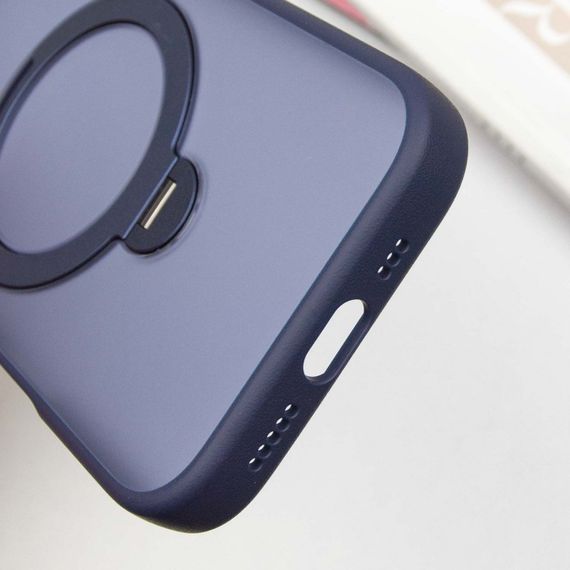 TPU+PC чохол Metal Buttons with MagSafe Colorful HQ Ring для Apple iPhone 16 (6.1") | Зображення 7