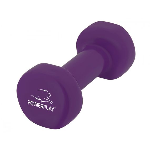 Гантелі вінілові PowerPlay 4125 Achilles 2*2.5 кг. Фіолетові (пара - 2шт.) | Зображення 3