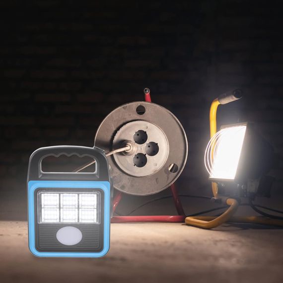 Фонарь-прожектор USB с солнечной панелью и повербанком Solar LED light HS-8020 | Зображення 1