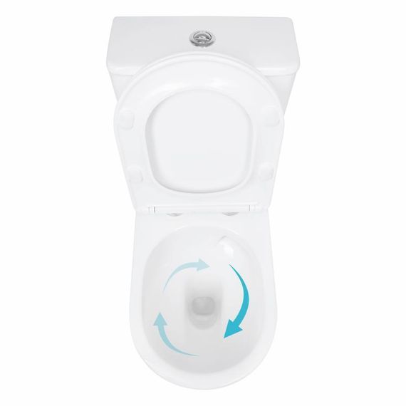 Унітаз підлоговий Qtap Arvin Ultra Quiet 630×350×795 мм із сидінням Soft-close, White QTARV27W49259 | Зображення 5