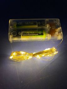 Новогодняя гирлянда роса на батарейках 30 LED, 3м, белый теплый