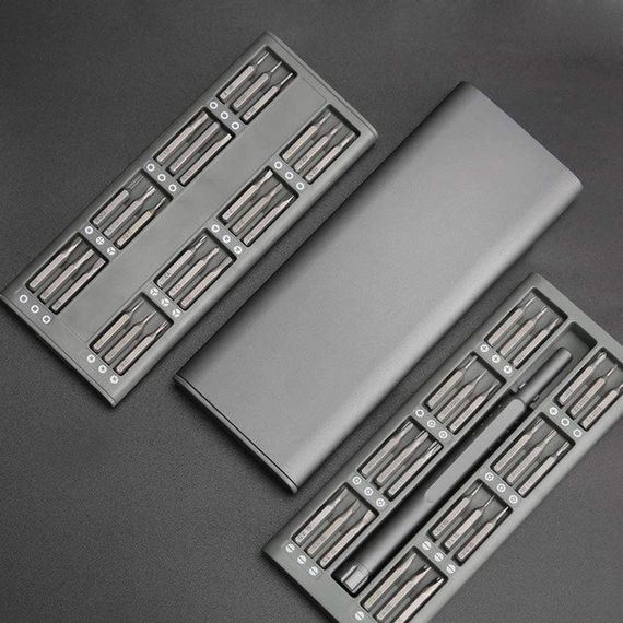 Набор прецизионных отверток с ручкой 48в1 в металлическом футляре | Зображення 4