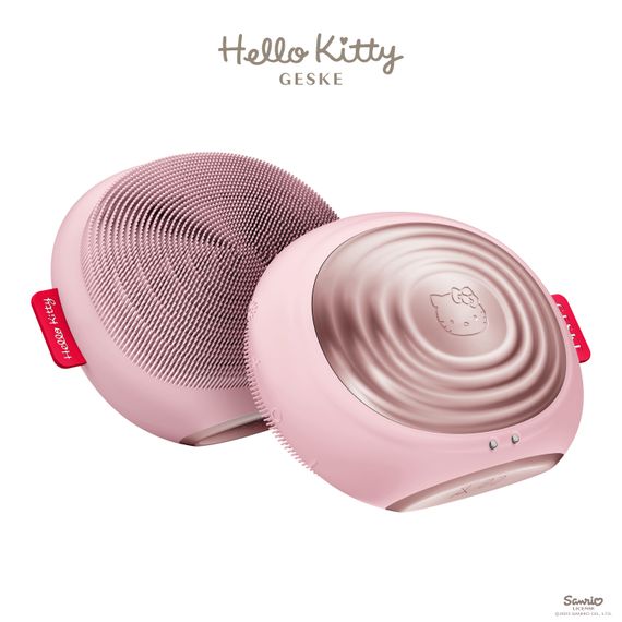 Електронна ультразвукова термощітка для обличчя GESKE Sonic Thermo Facial Brush 5в1 by Hello Kitty purple, Рожевий | Зображення 5