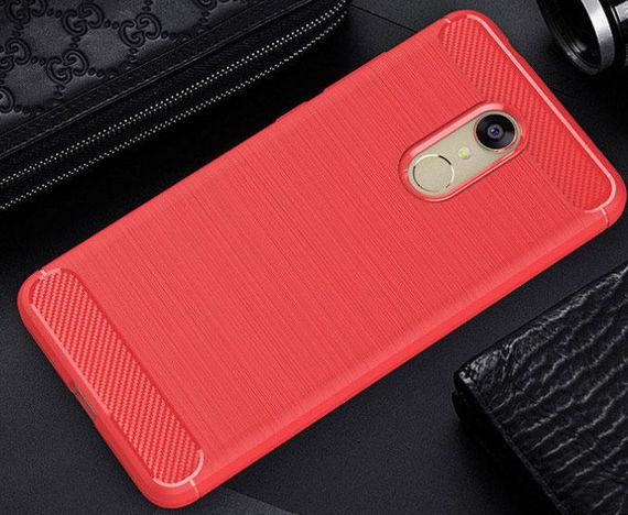 Чехол PRIMO Carbon Fiber Series для Xiaomi Redmi 5 - Red | Зображення 2