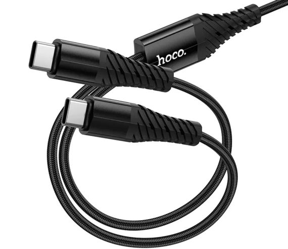 Кабель Hoco X123 2-in-1 USB Type-C to 2×Type-C 2А/1м для заряджання двох пристроїв - Black | Зображення 5