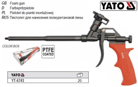 Пістолет для монтажної піни YT-6743
