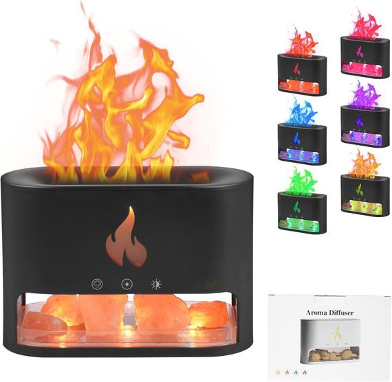 Многофункциональная лампа-аромадиффузор Docsal Flame с LED-подсветкой ∙ Лампа-увлажнитель воздуха Docsal Flame 3в1