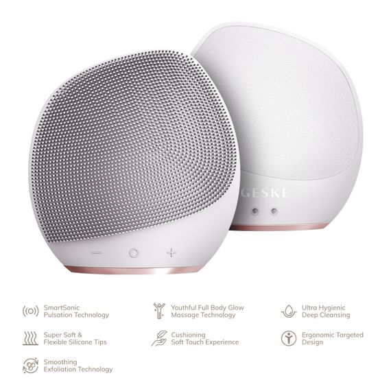 Ультразвукова щітка для тіла та інтенсивний пілінг GESKE Sonic Body Brush&Intensive Exfoliator 7в1 starlight, Бежевий | Зображення 1