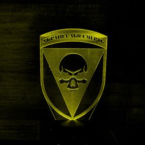 Акриловий світильник-нічник 72 ОМБр ім. Чорних Запорожців жовтий tty-n001818