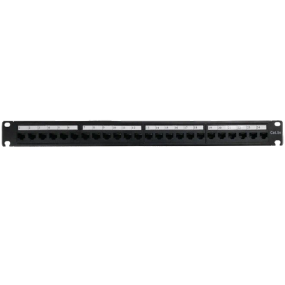 UTP CAT5e 24 порта 1U 19" Патч-панель з організатором - Серверні аксесуари