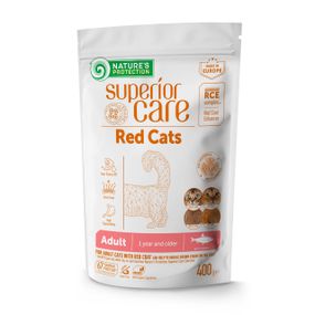 Сухой корм для котов с рыжей и коричневой окраской шерсти с сельдью Nature's Protection Superior Care Red Cats GF with Herring Adult all breeds, 400 гр
