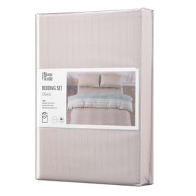 Постільна білизна Ardesto Gloria сатин смужки, коричневий полуториний євро 160х220 (ART1622RB)