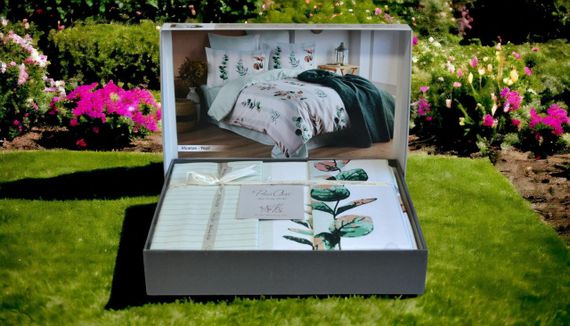 Постільна білизна Prima Casa Exclusive Satin 200×220 см Vicanze Yesil | Зображення 1