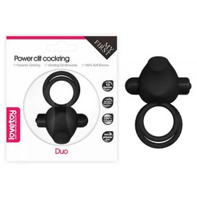 Эрекционное виброкольцо Power Clit Cockring, Black Sex Aura