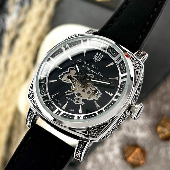 Жіночий годинник Awarder 021-3D Де би не була Silver-Black-Black Leather | Зображення 1