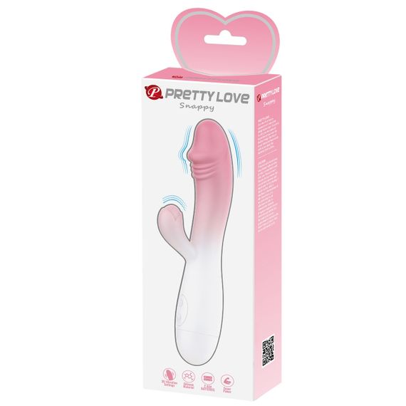 Вібратор-кролик PRETTY LOVE Snappy з реалістичною головкою, рожевий, 19 х 3.2 см sexstyle | Зображення 7