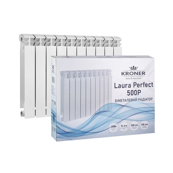 Радіатор біметалевий Kroner  Laura Perfect 500P 500х80х100 | Зображення 5