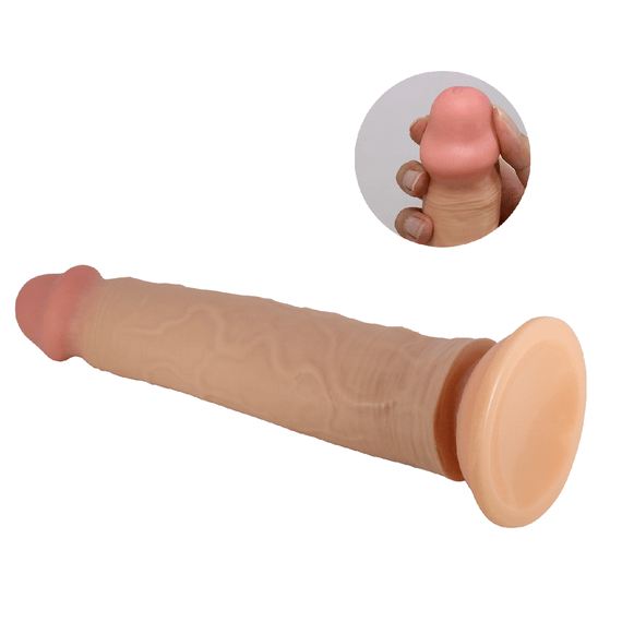 Фалоімітатор PRETTY LOVE -SHARIFE 10(254mm) Sliding Skin Series TPR, Suction base Bendable Sex Aura | Зображення 6