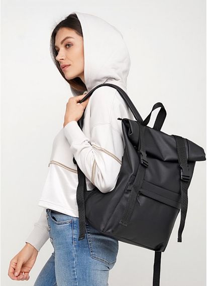 Рюкзак Sambag унісекс RollTop LSH чорний 43 х 31 х 14 см (24211001) | Зображення 4