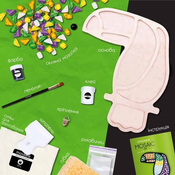 Дитячий набір для творчості кришталева мозаїка "Тукан" MA2001 | Зображення 2