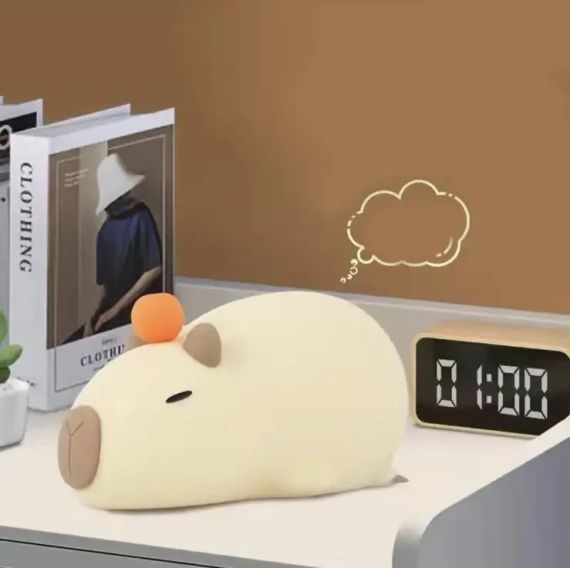 Силіконовий нічний світильник "капібара"  USB зарядка | Зображення 7