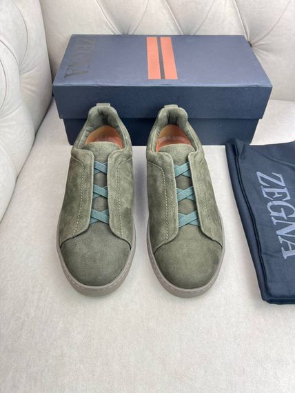 Кросівки Zegna Triple Stitch хакі ob401 | Зображення 8