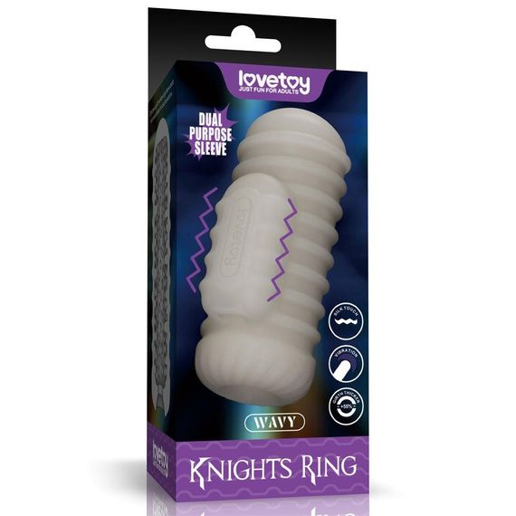 Мастурбатор - Knights Ring Vibrating Dual Purpose Sleeve-Wavy Sex Aura