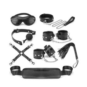 Набор Liebe Seele Temptation Bondage 8pcs Kit, фиксаторы, ошейник с поводком, кляп, флоггер, маска Sex Aura