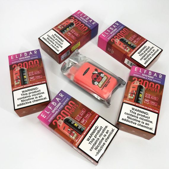 ELF BAR GH 23000 5%. Клубнично-арбузная жевательная резинка (Strawberry Watermelon Bubble Gum) | Зображення 5