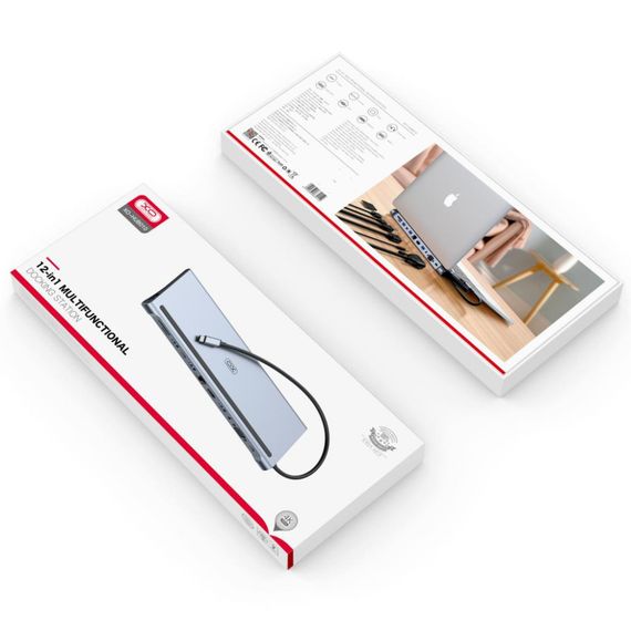 Хаб USB XO HUB010 12 у 1 сірий XPRO (MAW-44889_1729) | Зображення 3