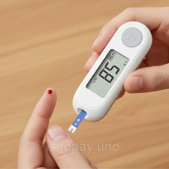 Измеритель уровня глюкозы в крови AND1508 / Цифровой глюкометр LCD / Аппарат для измерения сахара HH-XT520 + 50 тестов | Зображення 2
