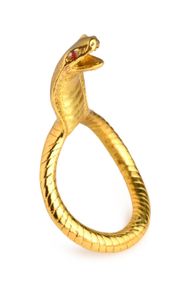 Эрекционное кольцо с головой кобры Master Series: Cobra King Golden Cock Ring Sex Aura