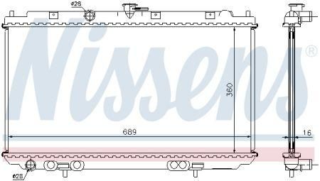 Радиатор  Ниссан Альмера N16 2000- \ Ниссан Примера Р12  2002- | Зображення 1