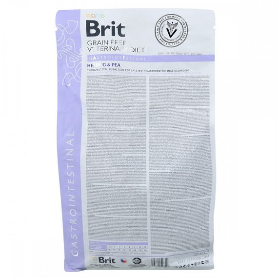 Корм сухий Brit Grain Free VetDiet Cat Gastrointestinal для котів при порушенні травлення з оселедцем лососем яйцем та горох | Зображення 4