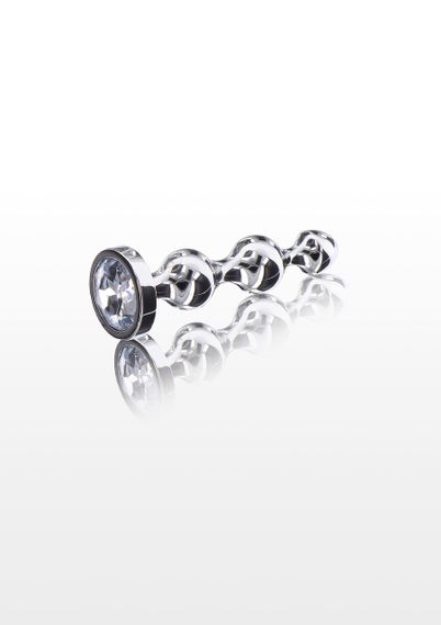 Анальна ялинка S. металева з каменем Diamond Star Beads ToyJoy sexstyle