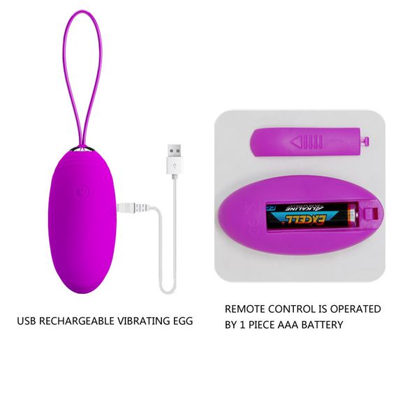 Віброяйце - Pretty Love Jacqueline Vibrating Egg Purple Sex Aura | Зображення 3