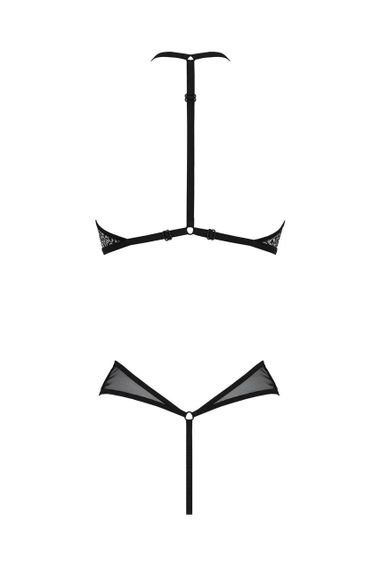 Сітчасте боді з мереживом на грудях Passion SATARA BODY S/M black sexstyle | Зображення 3