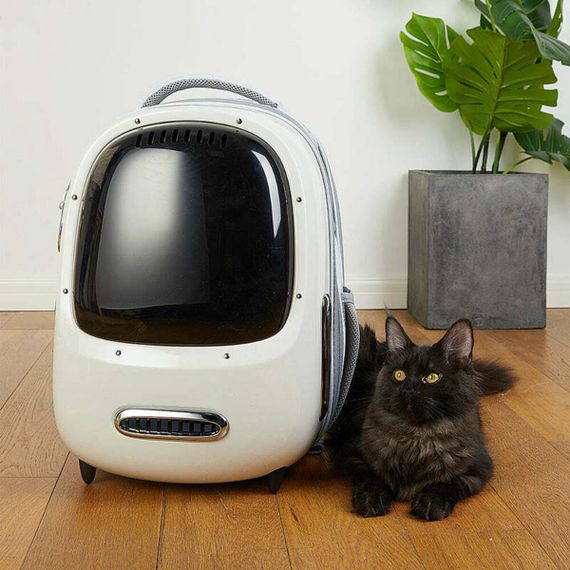 Рюкзак-переноска для котів та собак малих порід Petkit Breezy2 Smart Cat Carrier, 45 см х 33 см х 30 см, білий | Зображення 4