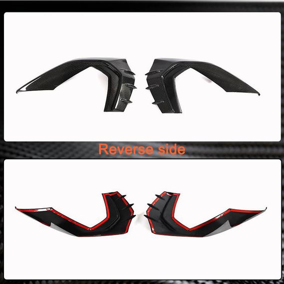 Накладки на передній бампер (для S-Line SD 2020-2023, Карбон) для Ауди A3 2020- рр | Зображення 5