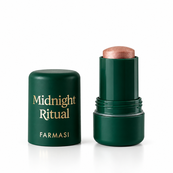 Набор декоративной косметики с косметичкой Farmasi Halloween Midnight Ritual тушь тени блеск для губ хайлайтер 5 предметов | Зображення 4