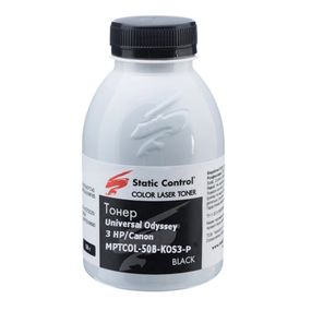 Тонер HP/Canon MPTCOL OS3 50г black (фасовка) Static Control (MPTCOL-50B-KOS3-P)