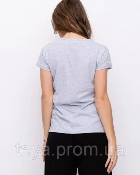 Футболка для жінок колір сірий розмір L FI_002291 | Зображення 2