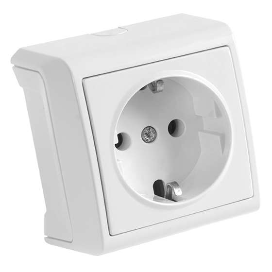 Розетка із заземленням зовнішня Viko Vera Біла 25277